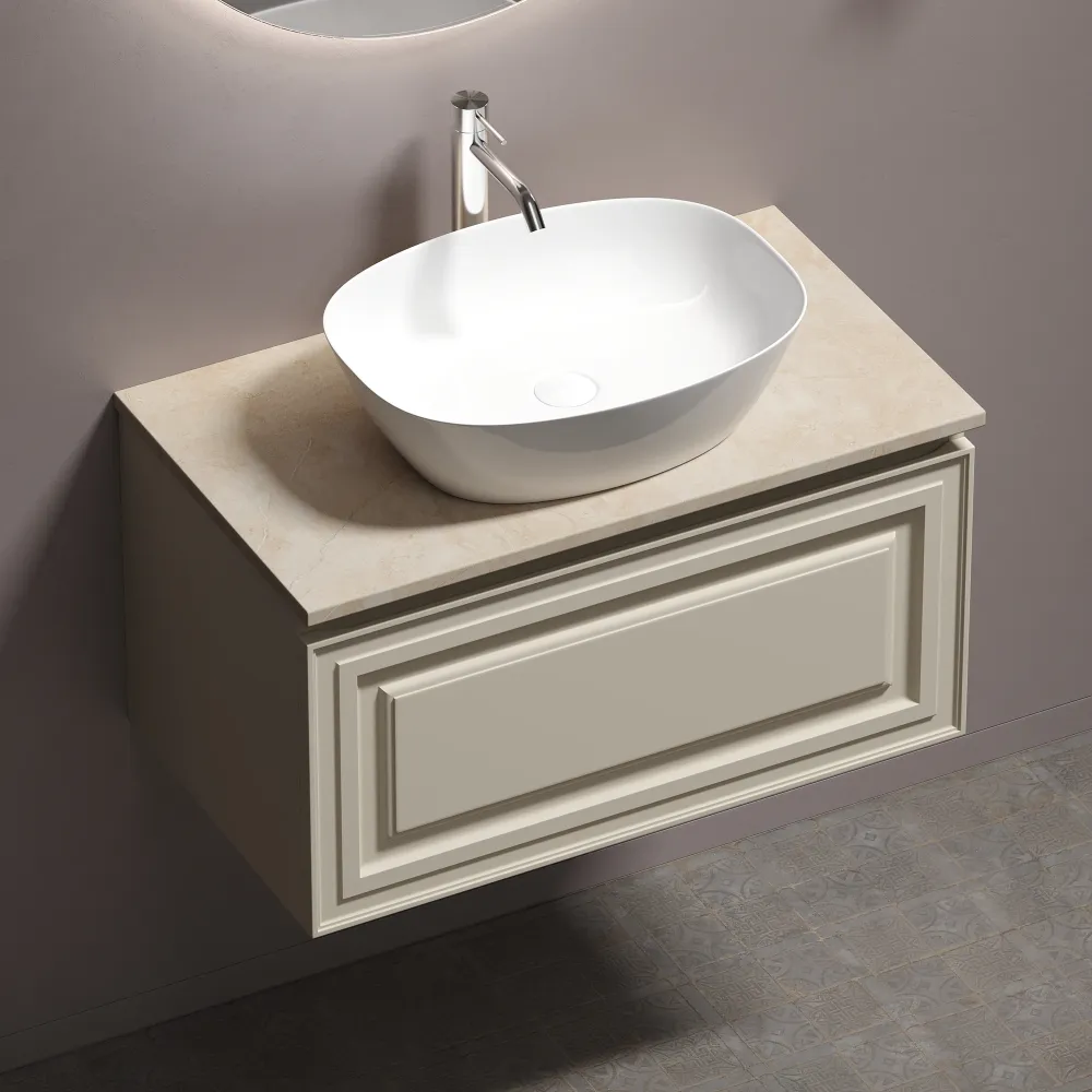 Тумба под столешницу Sancos Самая (Very) VR80CE 80x45x40 бежевый матовый (beige soft) — фото 16