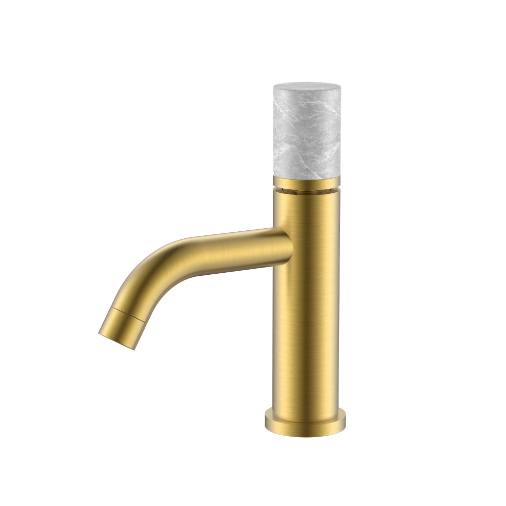 Смеситель STICK для умыв. низ.MATT GOLD MARBLE GREY