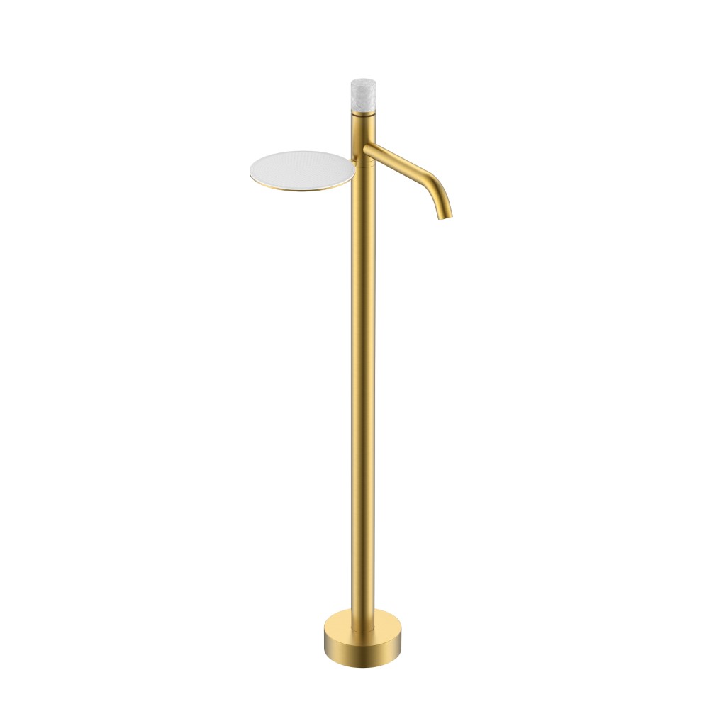 Смеситель STICK напольный для умыв. MATT GOLD MARBLE GREY