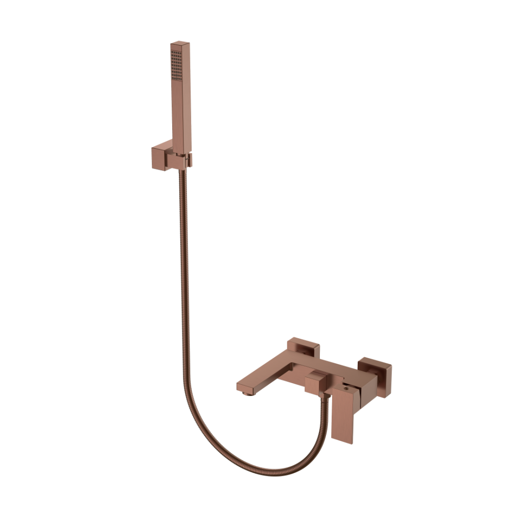 Смеситель для ванны с душем Qubic Brushed Bronze