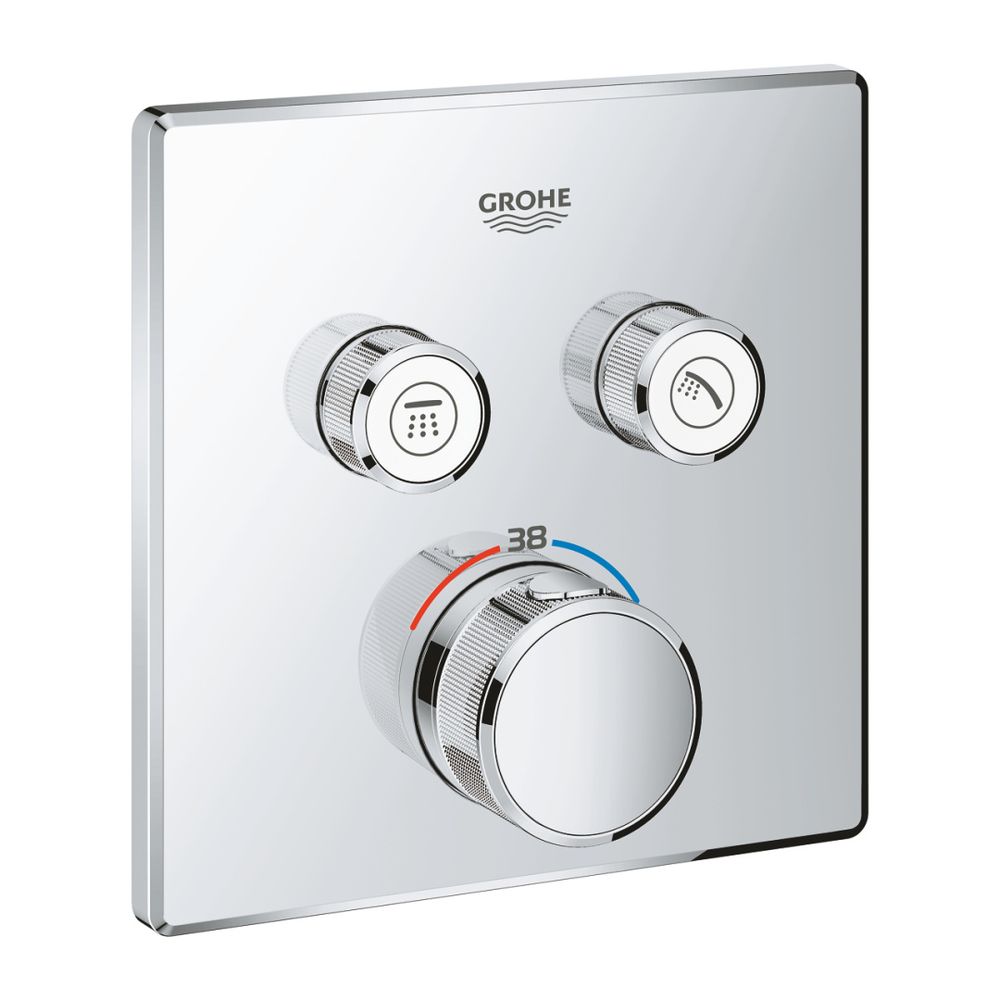 29124000 Grohtherm SmartControl Внешняя часть термостатического смесителя на 2 выхода, хром