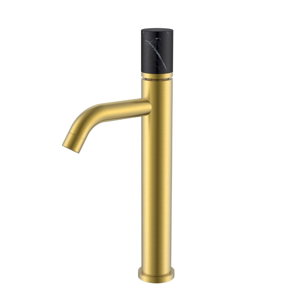 Смеситель STICK для умыв.выс.MATT GOLD MARBLE BLACK_Комплект