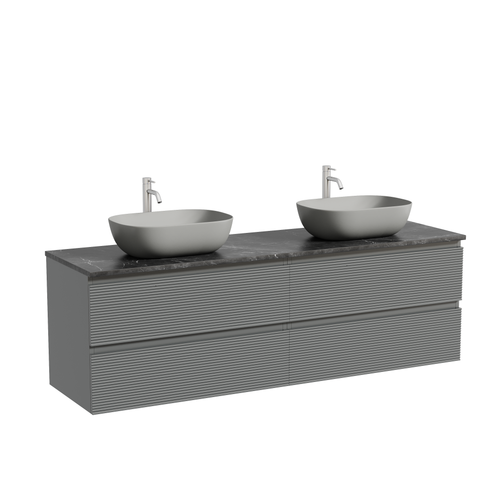 Тумба под столешницу Sancos Фолк (Folk) FL80GS 80x45x50 темный серый (grey soft) — фото 13