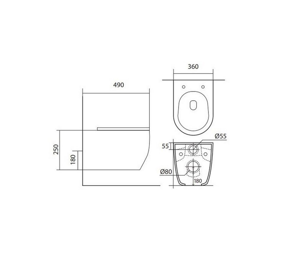 SET AQUATEK ЕВРОПА cmp056/023 (рама AQUATEK INS-0000023, клавиша KDI-0000056, крепеж KKI-0000002 +унитаз ЕВРОПА AQ1106-00 с тонким сиденьем sc) — фото 3