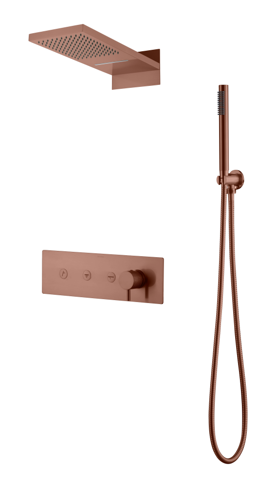 Встроенная душевая система FUSION, трехпозиционная BRUSHED BRONZE