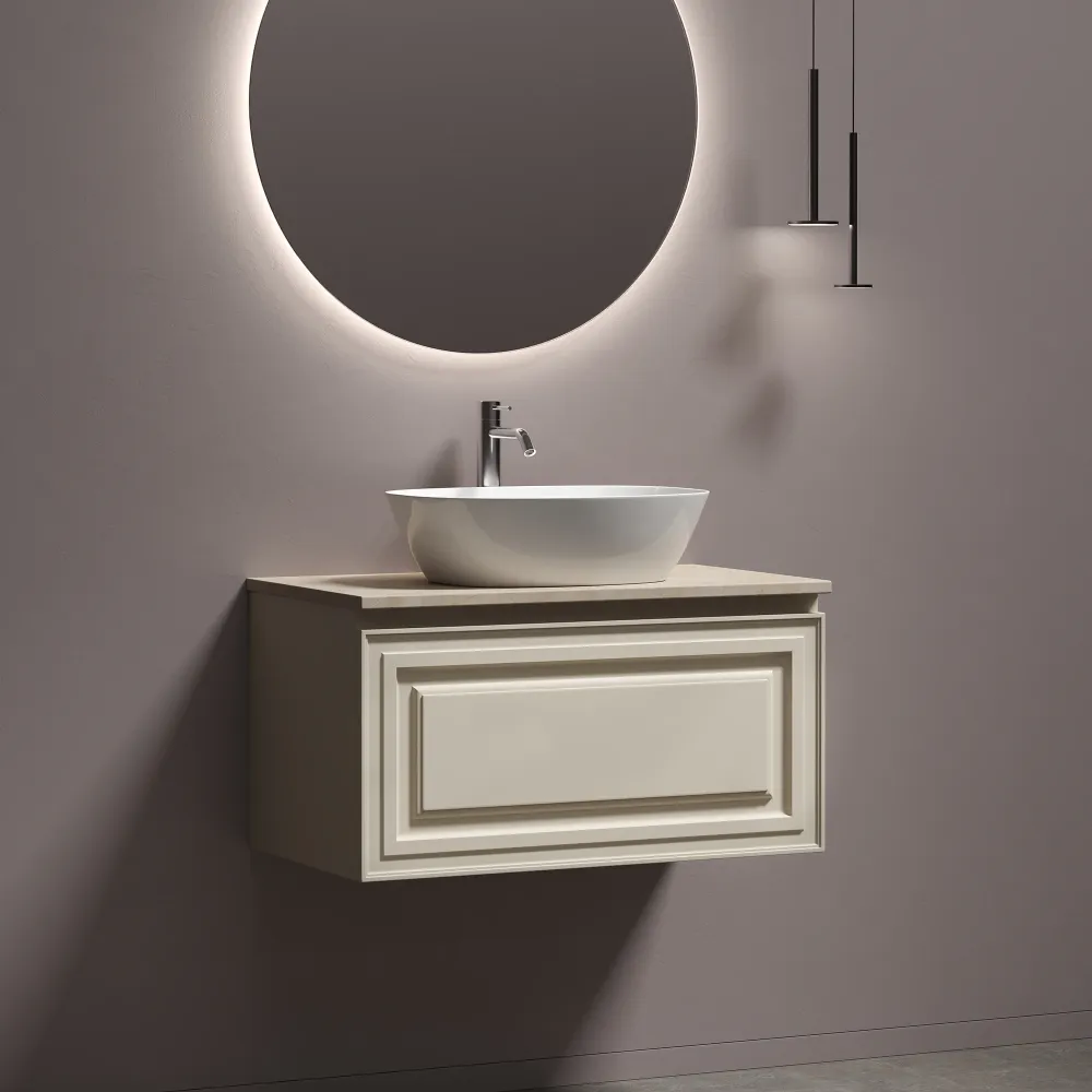 Тумба под столешницу Sancos Самая (Very) VR80CE 80x45x40 бежевый матовый (beige soft) — фото 14