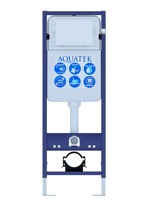 INS-0000017 Aquatek Инсталляция для подвесного унитаза узкая Aquatek Standart 37, 1130*370*150 мм, +звукоизоляционная прокладка