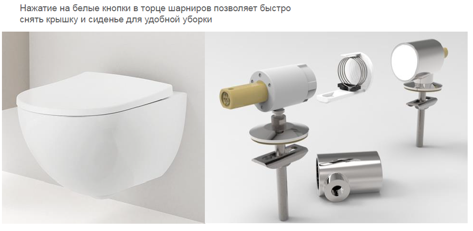 500.605.01.2 Acanto сиденье с крышкой, Slim, внахлест, антибак, быстросъём. плавное опускание, петли: хромированная латунь, Белый / Глянцевый — фото 2