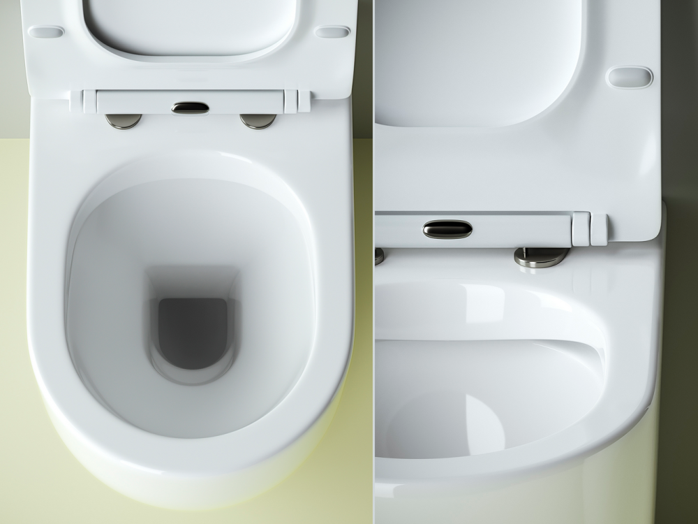 Напольный приставной унитаз Метрополь (Metropol) Безободковый (Rimless) — фото 9