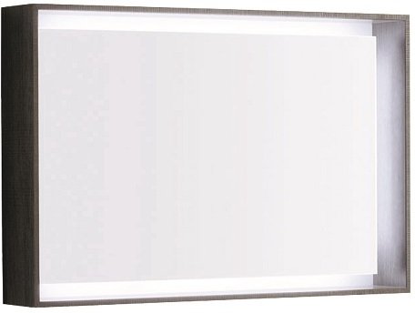 500.572.JJ.1 Geberit Citterio Зеркало с подсветкой 884x584x140 мм, структура рамки: темный дуб