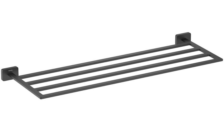 AQ4322MB ЛИБРА полка для полотенец, матовый черный