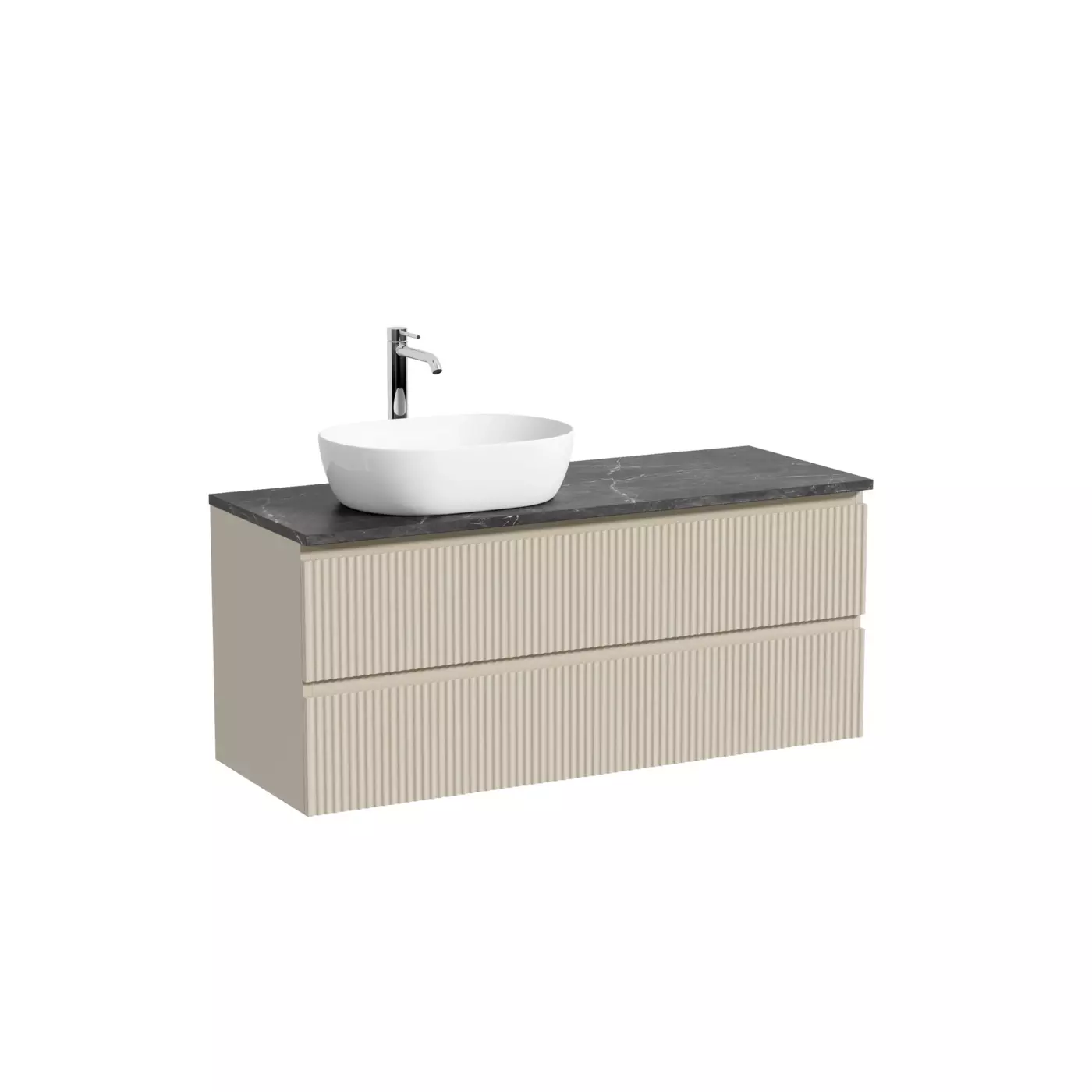 Тумба под столешницу Sancos Сноб Р (Snob R) SNR120LCE 120x45x50 бежевый матовый (beige soft)