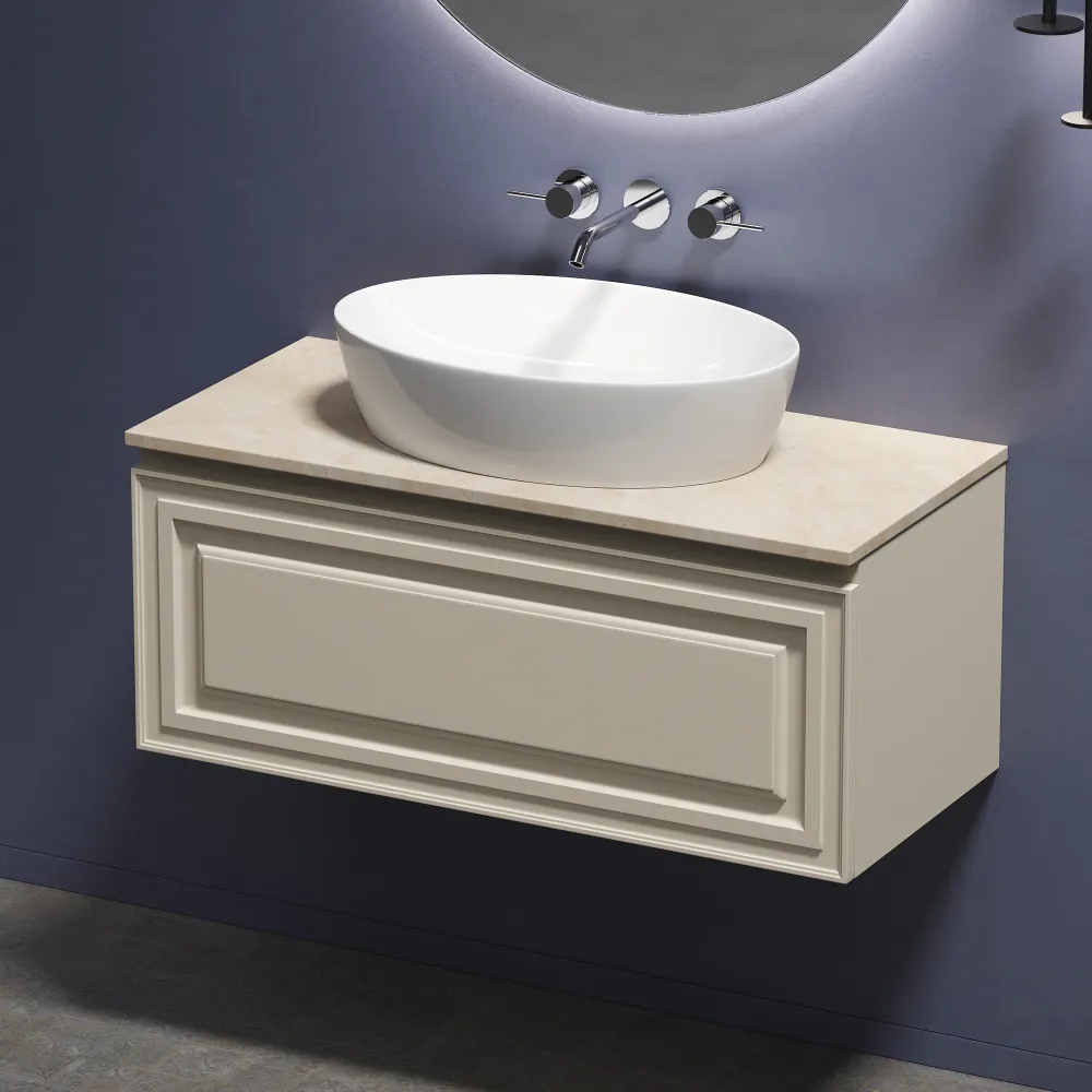 Тумба под столешницу Sancos Самая (Very) VR100CE 100x45x40 бежевый матовый (beige soft) — фото 21