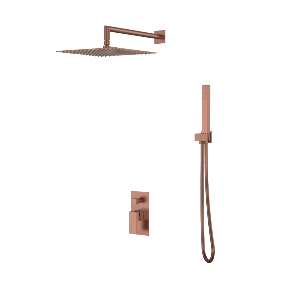 Смеситель встроенный для душа QUBIC Brushed Bronze