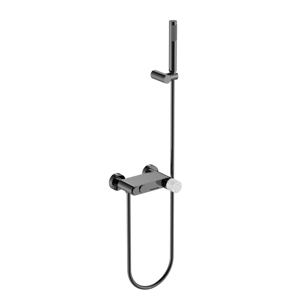 Смеситель STICK для ванны SHINE GUN METAL MARBLE GREY
