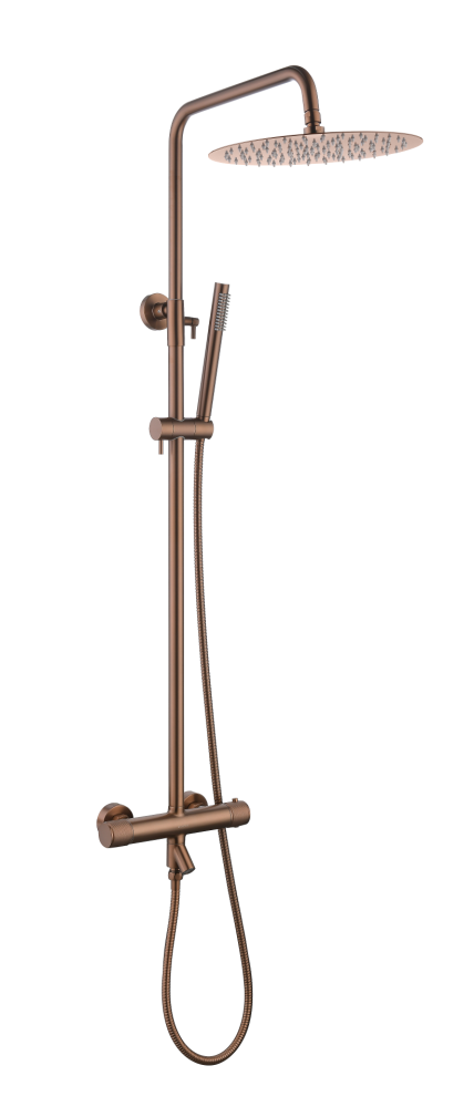 Стойка для душа c термостатом UNO Brushed Bronze