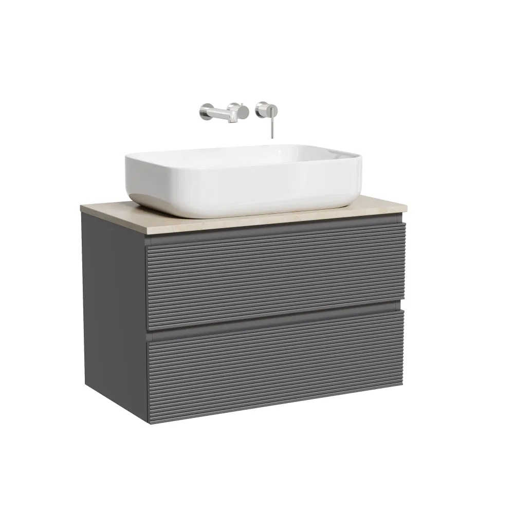 Тумба под столешницу Sancos Фолк (Folk) FL80GS 80x45x50 темный серый (grey soft) — фото 10