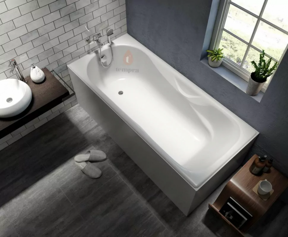Чугунная ванна tempra Edge 150x75